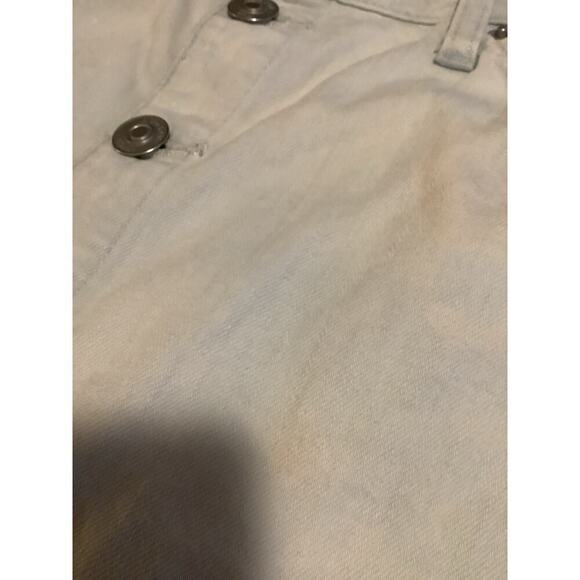 HUDSON JEANS WOMENS CAMMY BUTTON FRONT Skirt 27 FADED LIGHT BLUE DENIM  Frayed - Picture 5 of 10